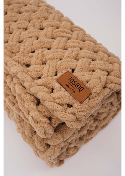 Peluş 3’lü SET Battaniye-Portbebe-Panduf 100x100cm Kahverengi Unisex Yumuşak Yatak Kundak OEKO TEX Sertifika fırsatları