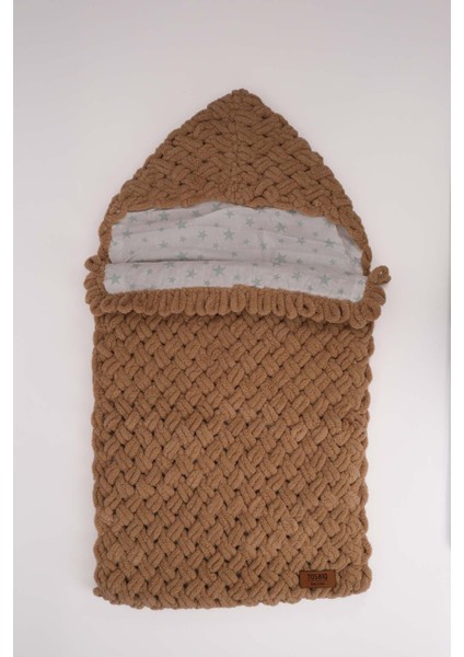 Peluş 3’lü SET Battaniye-Portbebe-Panduf 100x100cm Kahverengi Unisex Yumuşak Yatak Kundak OEKO TEX Sertifika indirimleri