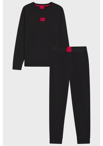 Pamuklu Regular Fit Uzun Kollu Logolu Pijama Takımı Erkek Pijama Takımı 50549188 001 indirimleri