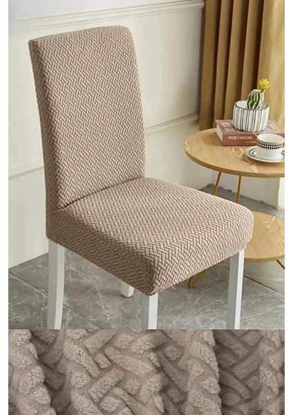 Sandalye Örtüsü Yüksek Kaliteli ve Esnek Yıkanabilir Sandalye Kılıfı Tuğla Desen 1 Adet