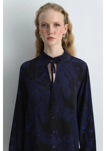 Anka Koleksiyonu Desenli Bluz - Lacivert modelleri