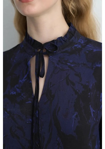 Anka Koleksiyonu Desenli Bluz - Lacivert fırsatları