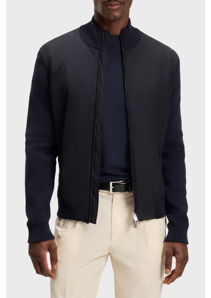 Logolu Pamuklu Regular Fit Dik Yaka Yumuşak Dokulu Ceket Erkek Ceket 50543135 404