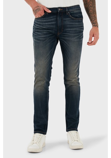 Streç Pamuklu Slim Fit Normal Bel Dar Paça Jeans Erkek Kot Pantolon 50547248 425