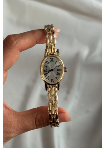 Munchies Gold Vintage Çelik Kordon Kadın Kol Saati modelleri