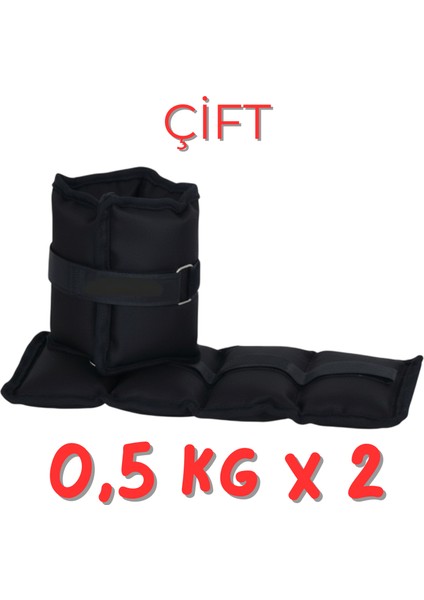 El ve Ayak Ağırlığı | 0,5 kg x 2 | Cırtlı Ayarlanabilir | Fitness - Kondisyon - Spor | Egzersiz - Rehabilitasyon - Pilates |