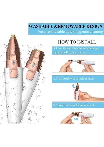 Şarjlı Yüz ve Kaş Epilatör, Tüy Alma ve Traş Makinesi Beyaz fiyatları