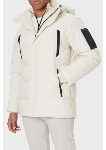 Kapitoneli Regular Fit Çıkarılabilir Kapüşonlu Su Itici Parka Mont Erkek Mont 50547262 131