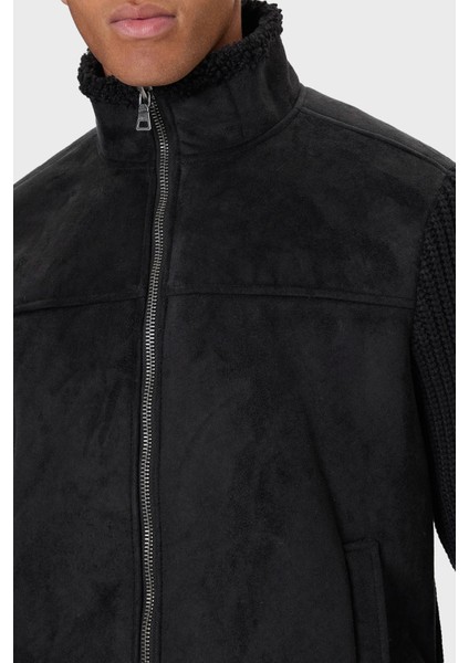 Ls Mn Suede Regular Fit Dik Yaka Örgü Detaylı Ceket M5BR79Z5570 Erkek Ceket M5BR79 Z5570 Jblk fırsatları