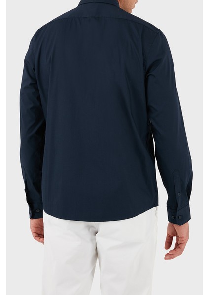 Pamuklu Slim Fit Düğmeli Yaka Uzun Kollu Gömlek Erkek Gömlek 50545227 404 modelleri