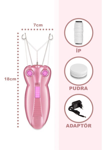 Pembe Elektrikli Ipli Epilasyon Cihazı Yüz Bacak Kol El Vücut Tüy Alma modelleri