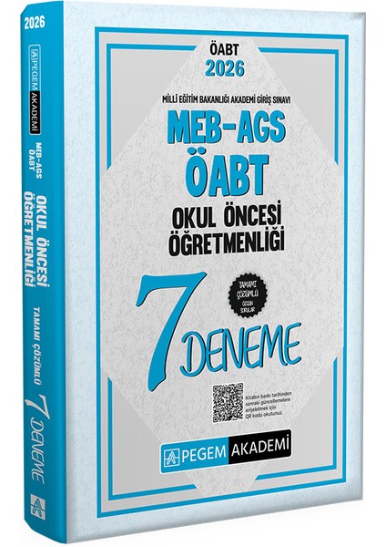 2026 MEB AGS ÖABT Okul Öncesi Öğretmenliği Tamamı Çözümlü 7 Denem