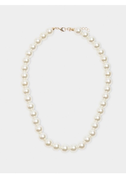 Kısa Inci Görünümlü Kolye