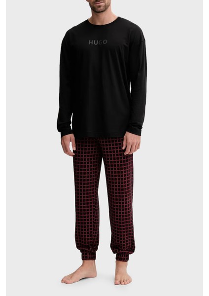 Kareli Pamuklu Relaxed Fit Uzun Kollu Pijama Takımı Erkek Pijama Takımı 50550098 961