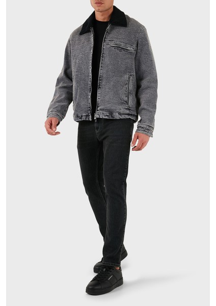 Pamuklu Regular Fit Çıkarılabilir Kadife Yaka Kot Ceket Erkek Kot Ceket XM001918 AF18827 M8088 fiyatları