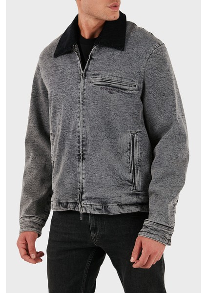 Pamuklu Regular Fit Çıkarılabilir Kadife Yaka Kot Ceket Erkek Kot Ceket XM001918 AF18827 M8088 fırsatları