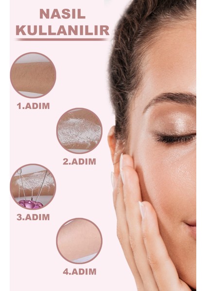 Pembe Elektrikli Ipli Epilasyon Cihazı Yüz Bacak Kol El Vücut Tüy Alma