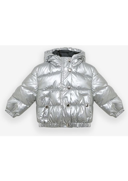Bg Store Kız Bebek Gümüş Mont
