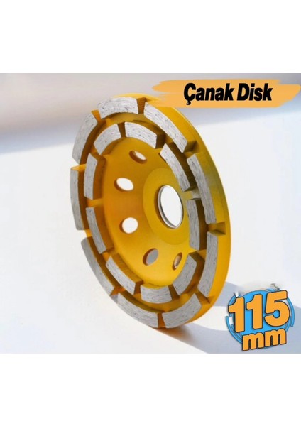 115 mm Beton Mermer Granit Taşlama Çanak Disk Yüzey Temizleme Çift Sıra Segmanlı