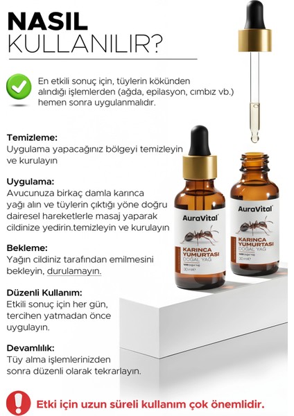 Doğal Karınca Yumurtası Yağı 30 ml Tüy Azaltıcı ve Cilt Bakım Ürünü fiyatları