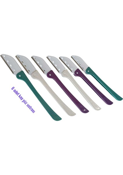 6 Adet Kaş Usturası ve Yüz Jiletleri, Hassas Kesim Için Mükemmel Set fiyatları