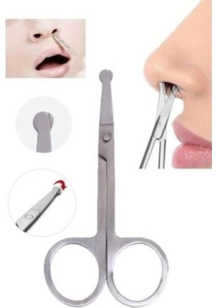 Paslanmaz Çelik Burun ve Kulak Kılı Temizleme Makası