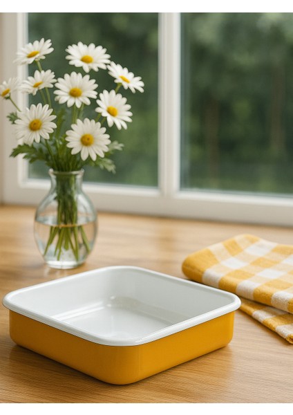 Emaye Kare Tepsi 20*20 cm