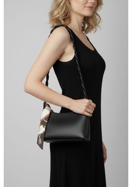 Kadın Fularlı Mini El ve Omuz Çantası modelleri