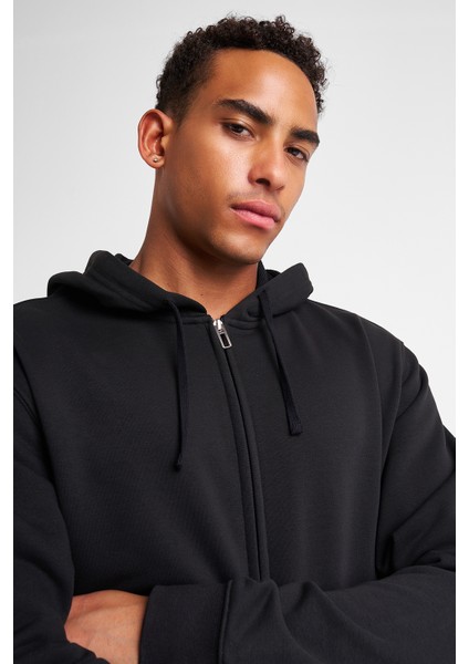 Erkek Fermuarlı Kapüşonlu Sweatshirt 25S-1263-25N fırsatları