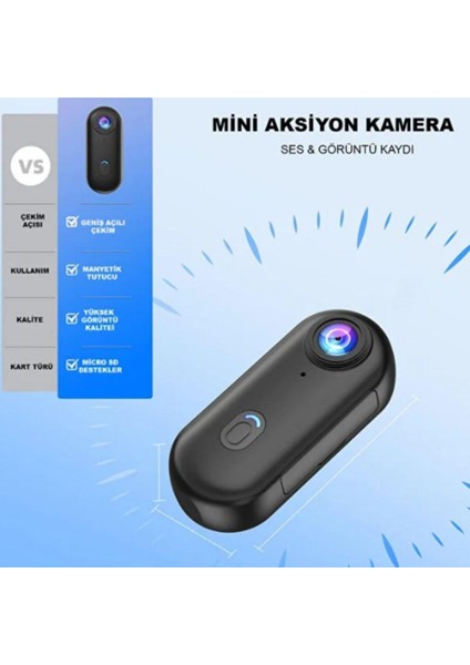 Mini Wifi Su Geçirmez Giyilebilir 1080P H.264 Aksiyon Kamerası fırsatları