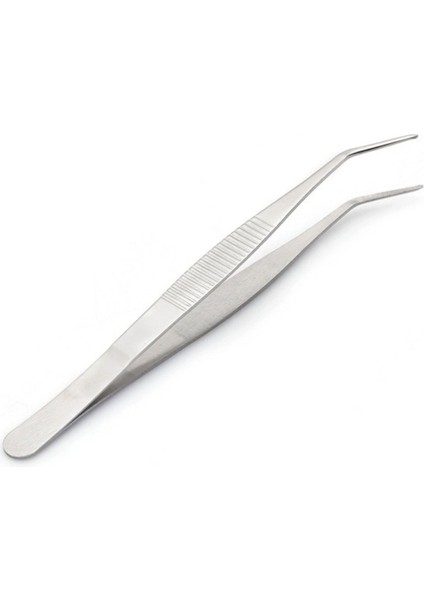 Eğri Uçlu Paslanmaz Penset 16 Cm, Sülük Tutma ve Ince Işlem Aracı