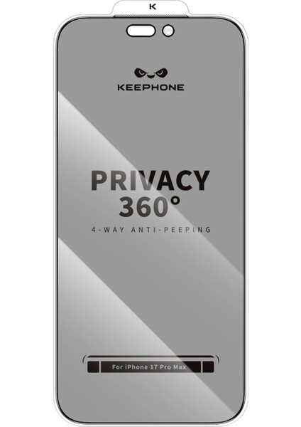 Apple iPhone 17 Pro Max Uyumlu 360 4 Way Privacy Temperli Cam Hayalet Ekran Koruyucu fırsatları