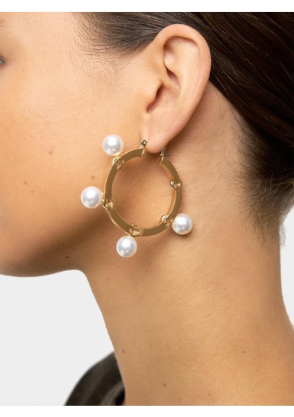 Inci Görünümlü Halka Küpe