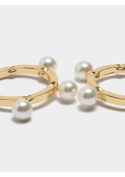 Inci Görünümlü Halka Küpe modelleri