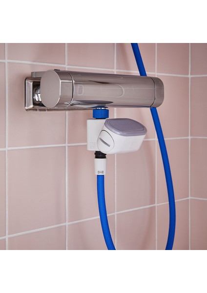 Duş için su sayacı, gri-mavi modelleri