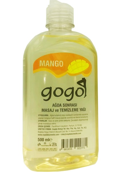 Mango Aromalı Ağda Sonrası Masaj ve Temizleme Yağı 500ML