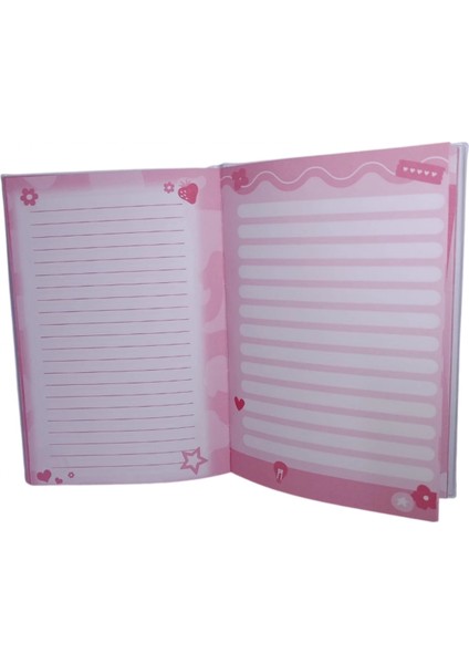 Puffy Kabartma Yüzey ( 14*20 Cm) 80 Yaprak Renkli Çizgili Hatıra Defteri ( Violet Unicorn ) modelleri