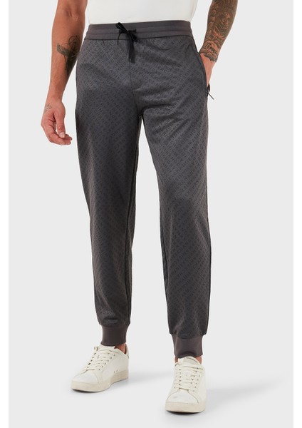 Tamamen Jakarlı Relaxed Fit Lastikli Paça Jogger Pantolon Erkek Pantolon XM001356 AF16259 F8039