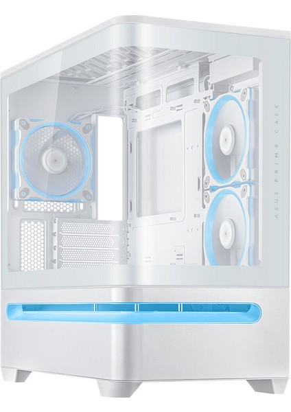 Prıme AP202 Tg Kompakt Matx Uyumlu, Kavisli Cam Paneli, 420MM Gpu Desteği ve Patentli Alt Slot Havalandırma Tasarımıyla Üst Düzey Hava Akışı Beyaz