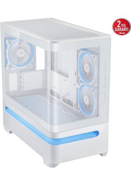 Prıme AP202 Tg Kompakt Matx Uyumlu, Kavisli Cam Paneli, 420MM Gpu Desteği ve Patentli Alt Slot Havalandırma Tasarımıyla Üst Düzey Hava Akışı Beyaz fiyatları