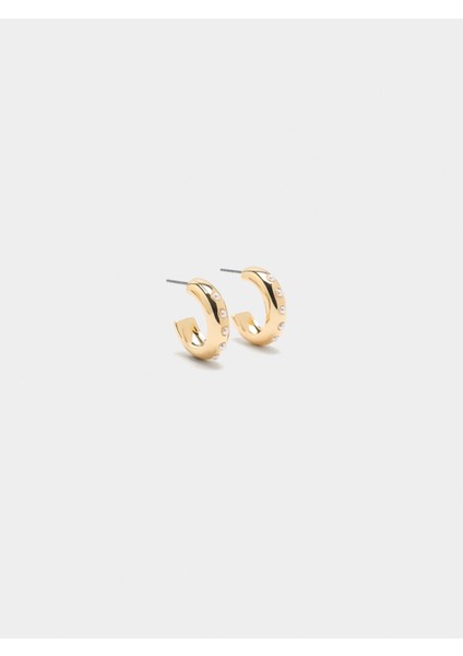 Inci Görünümlü Açık Halka Küpe