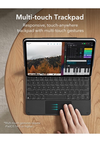 Apple iPad Air 5 10.9 Inc (2022) Rebound Magnetic Aydınlatmalı Klavyeli Kılıf A2588 A2589 fırsatları