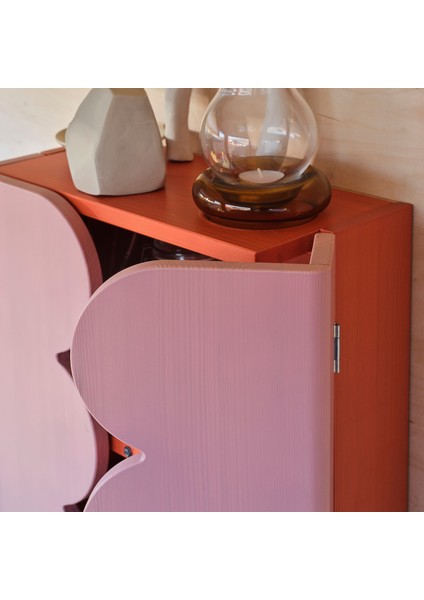 Duvar dolabı, pembe-turuncu, 38x45 cm fırsatları