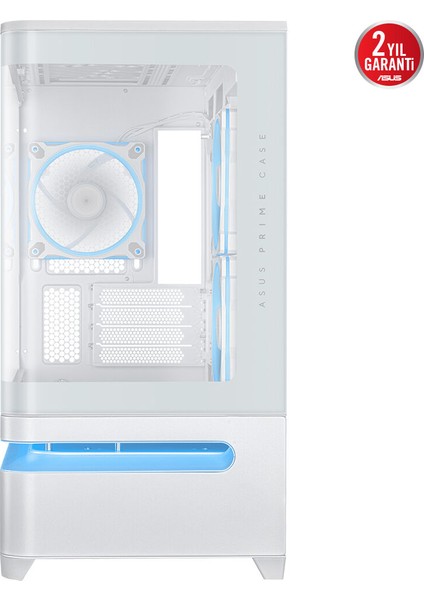 Prıme AP202 Tg Kompakt Matx Uyumlu, Kavisli Cam Paneli, 420MM Gpu Desteği ve Patentli Alt Slot Havalandırma Tasarımıyla Üst Düzey Hava Akışı Beyaz modelleri