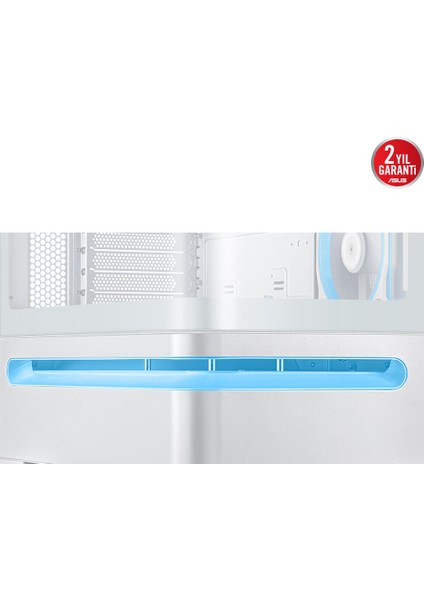 Prıme AP202 Tg Kompakt Matx Uyumlu, Kavisli Cam Paneli, 420MM Gpu Desteği ve Patentli Alt Slot Havalandırma Tasarımıyla Üst Düzey Hava Akışı Beyaz