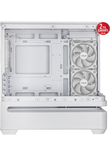 Prıme AP202 Tg Kompakt Matx Uyumlu, Kavisli Cam Paneli, 420MM Gpu Desteği ve Patentli Alt Slot Havalandırma Tasarımıyla Üst Düzey Hava Akışı Beyaz