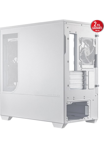 Prıme AP202 Tg Kompakt Matx Uyumlu, Kavisli Cam Paneli, 420MM Gpu Desteği ve Patentli Alt Slot Havalandırma Tasarımıyla Üst Düzey Hava Akışı Beyaz