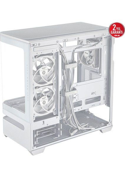 Prıme AP202 Tg Kompakt Matx Uyumlu, Kavisli Cam Paneli, 420MM Gpu Desteği ve Patentli Alt Slot Havalandırma Tasarımıyla Üst Düzey Hava Akışı Beyaz