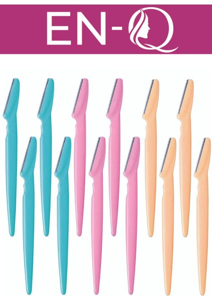 Yüz ve Kaş Tüy Alma Usturası, 12 Adet, Kadın ve Erkek Kullanımı Uygun