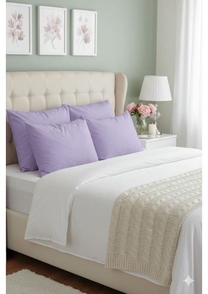 4 Adet 50X70CM Renkli Kapaklı Lüks Yastık Kılıfı, Pamuklu Yastık Kılıfı, Yastık Şiltesi